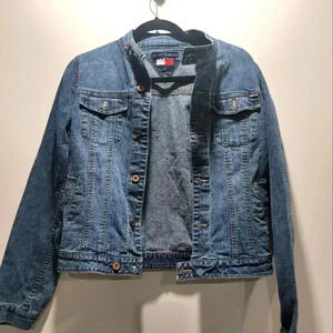 Tommy Hilfiger Tommy Vintage 07/02) Jeans Blue Denim Jacket Women's Size Medium